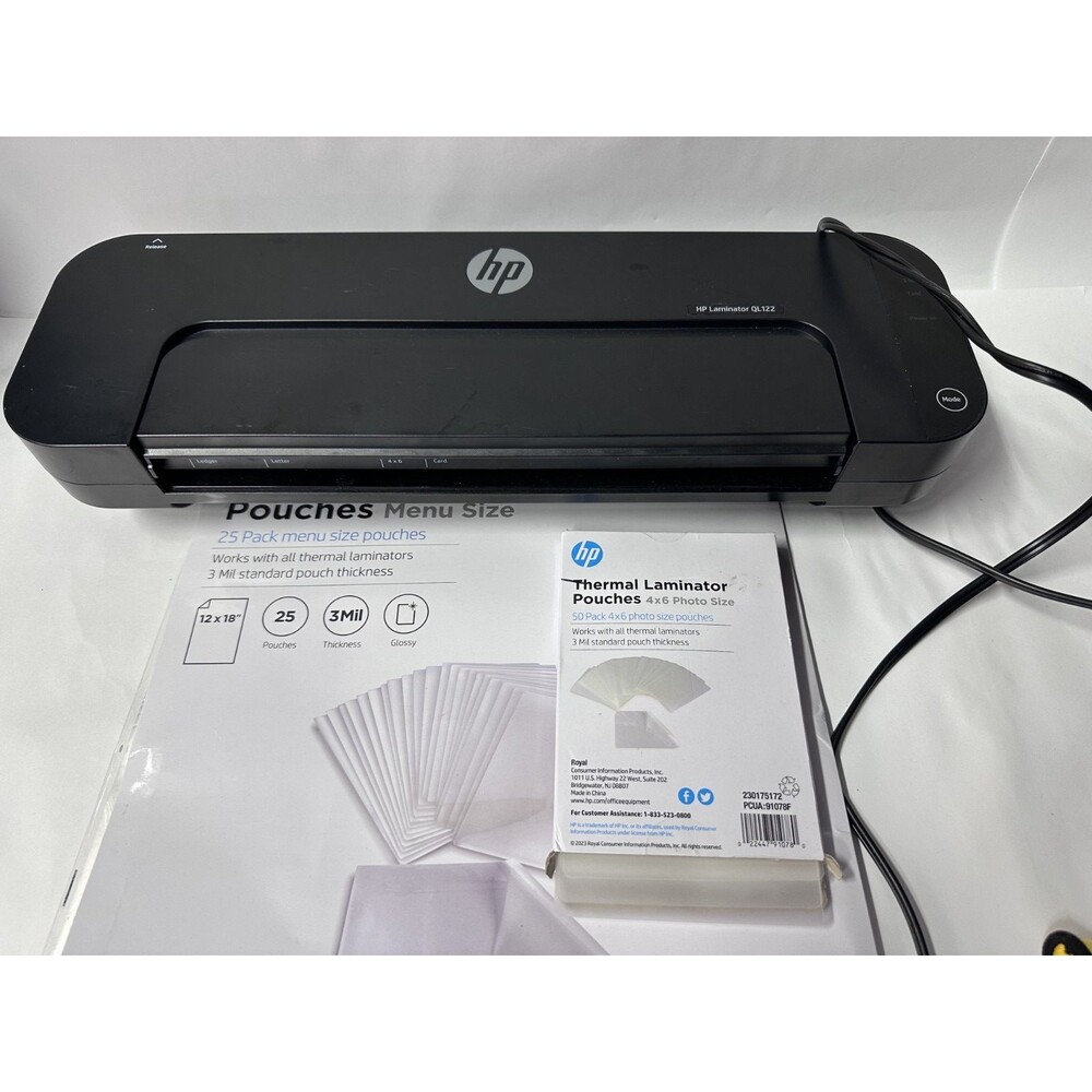 HP QL122 12" Thermal Laminator Machine Tested Working Office Home